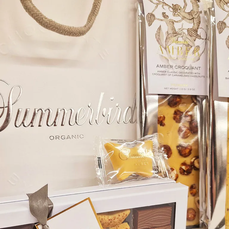 All about Amber - gavepose med Amber chokolade fra Summerbird