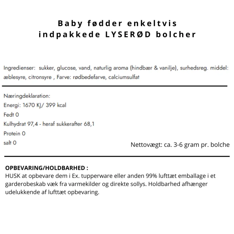 Babyfødder Bolsjer | Lyserød