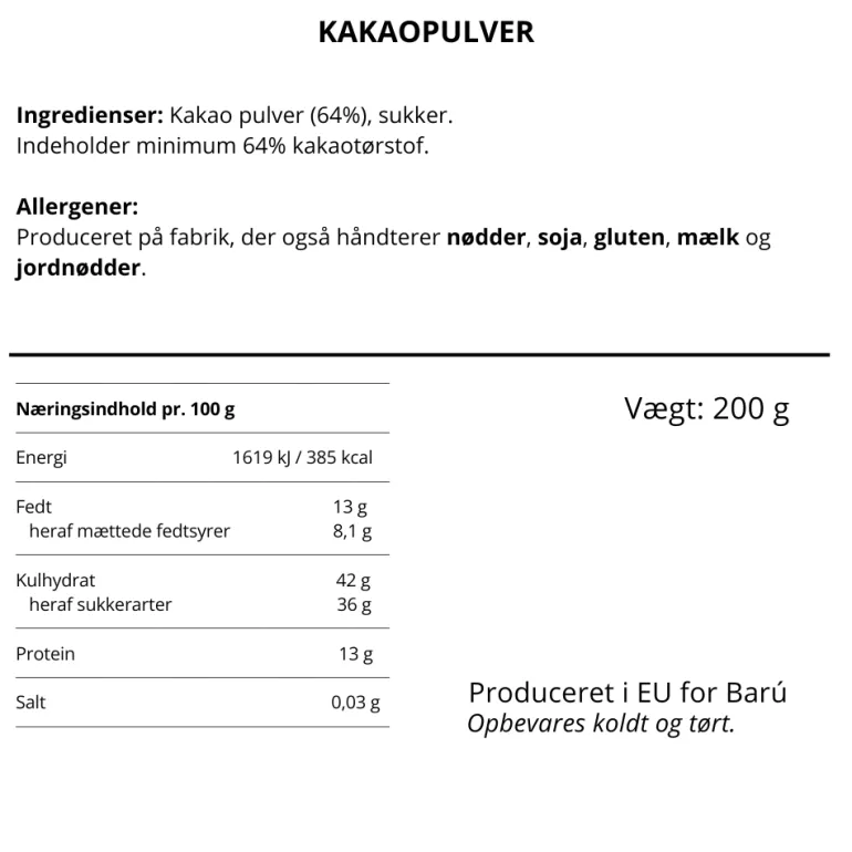 Barú Hot Chocolate - Dark 64 %