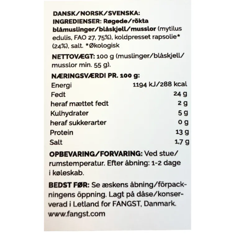 Blåmuslilng i koldpresset rapsolie - Fangst