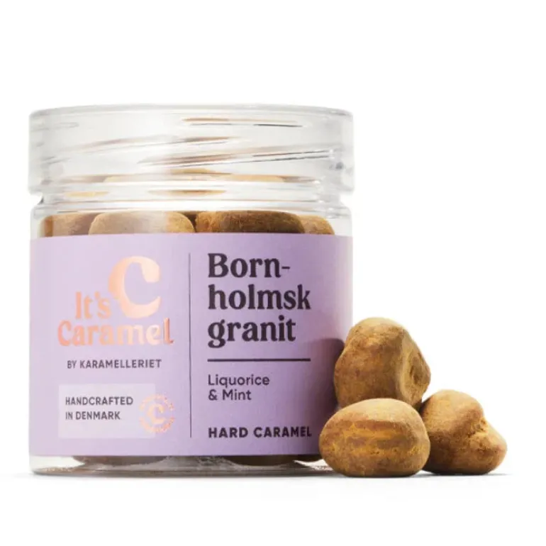 Bornholmsk granit - Karamel m. mint & lakrids