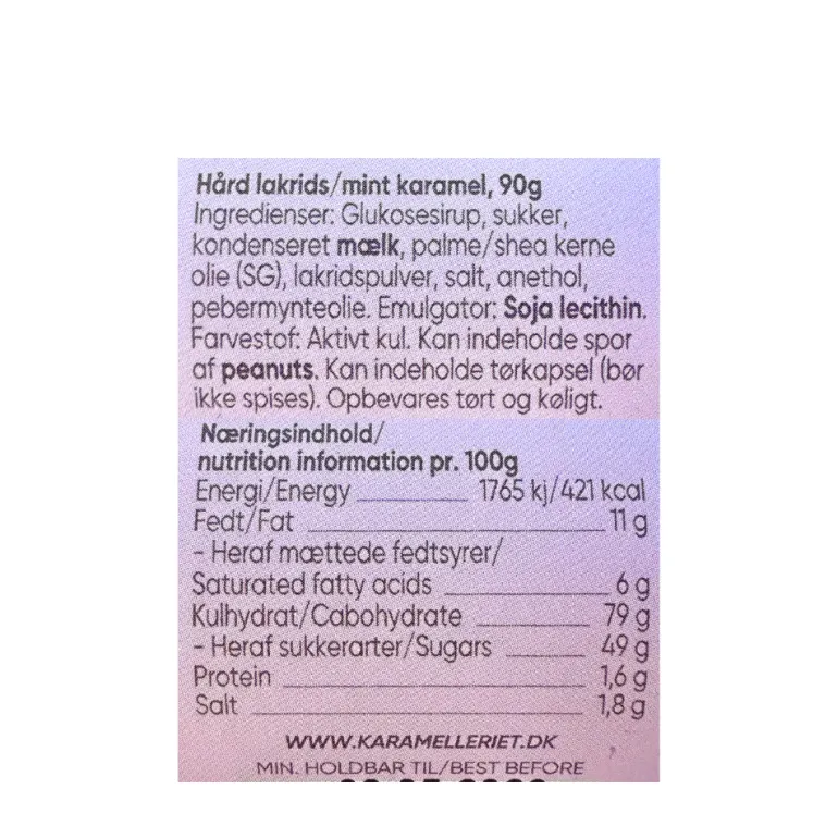 Bornholmsk granit - Karamel m. mint & lakrids