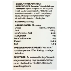 Brisling No. 1 (røget med lyng og kamille) koldpresset rapsolie - Fangst