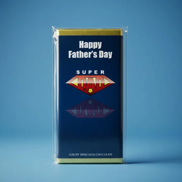 Budskabs chokolade: Super dad - Fars dag
