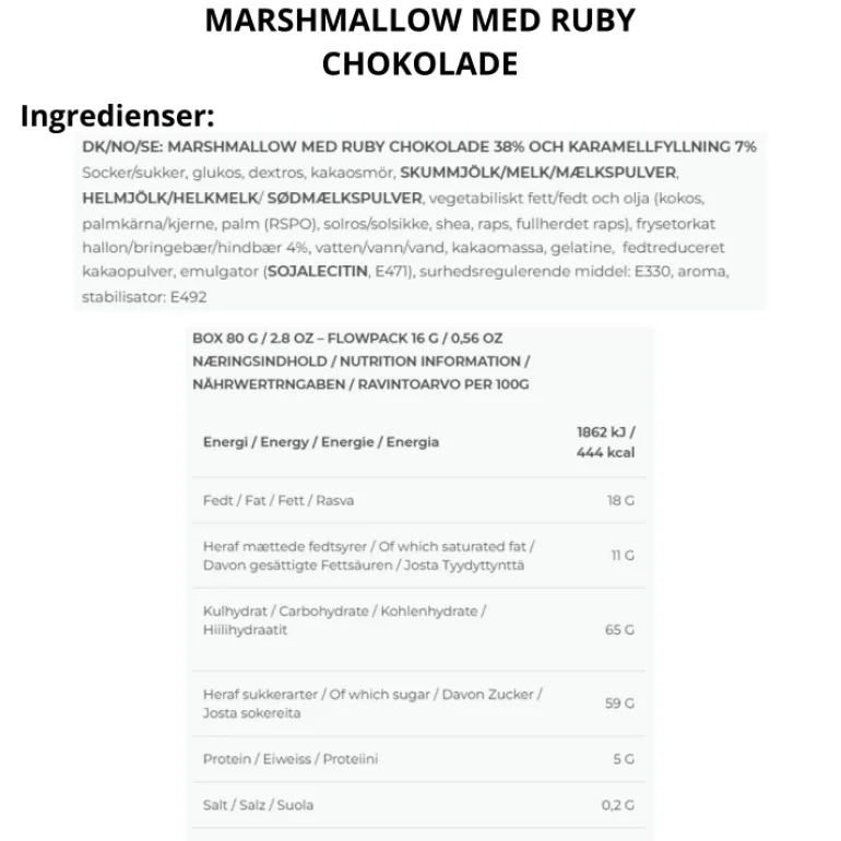 Caramel Filled Mallows Ruby Chocolate Box - The Mallows