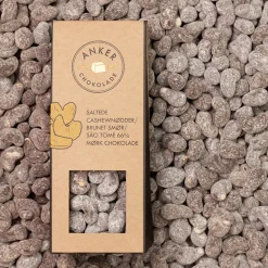 Cashewnødder med brunet smør og chokoladedragé