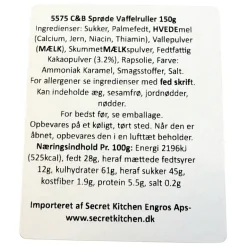 C&B - Sprøde vaffelruller med chokoladecreme