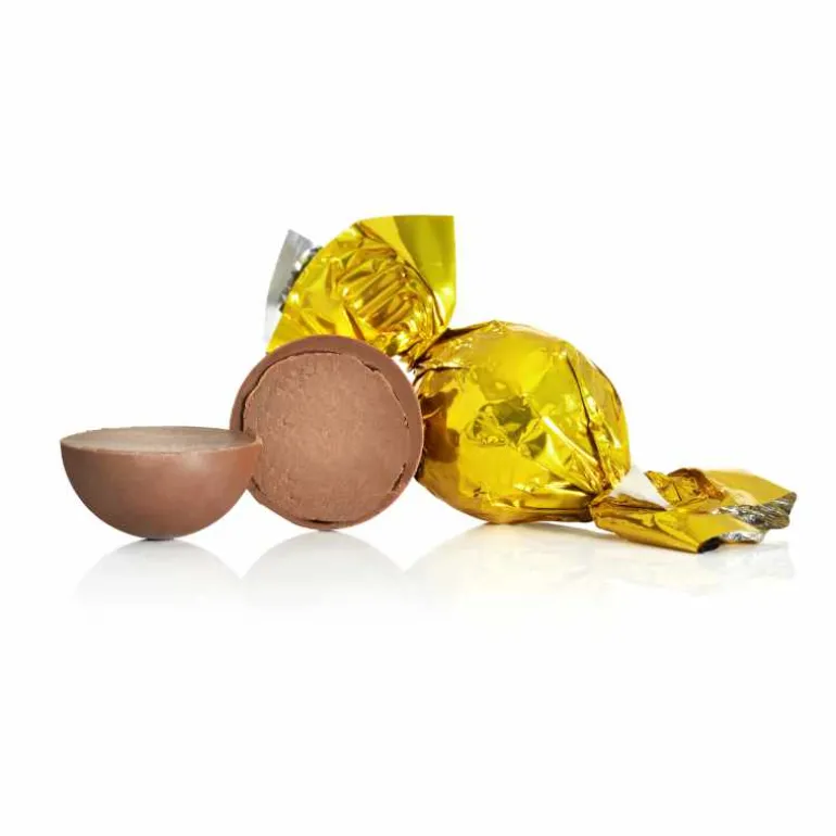Chokoladekugle | karamelcreme - guld