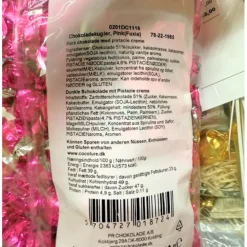 Chokoladekugle | Mørk chokolade med pistacie - pink