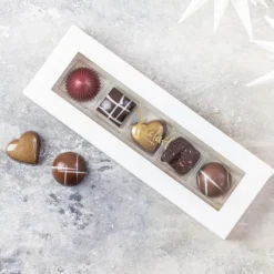 Christiansfelder gaveæske med 5 fyldte chokolader - Xocolatl
