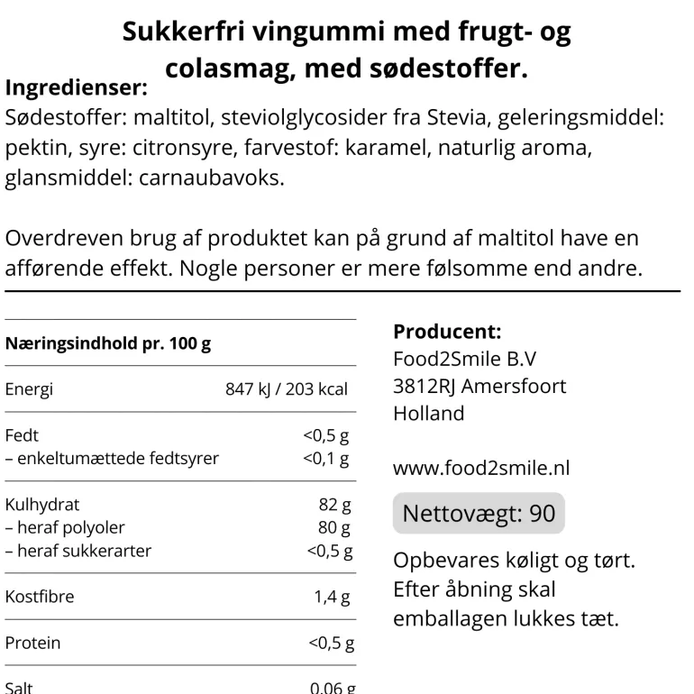 ColaLa - Sukkerfri Slik