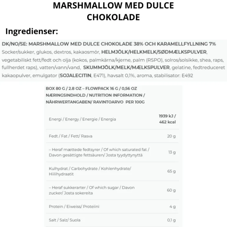 Dulce Chocolate - The Mallows (Flowpack)