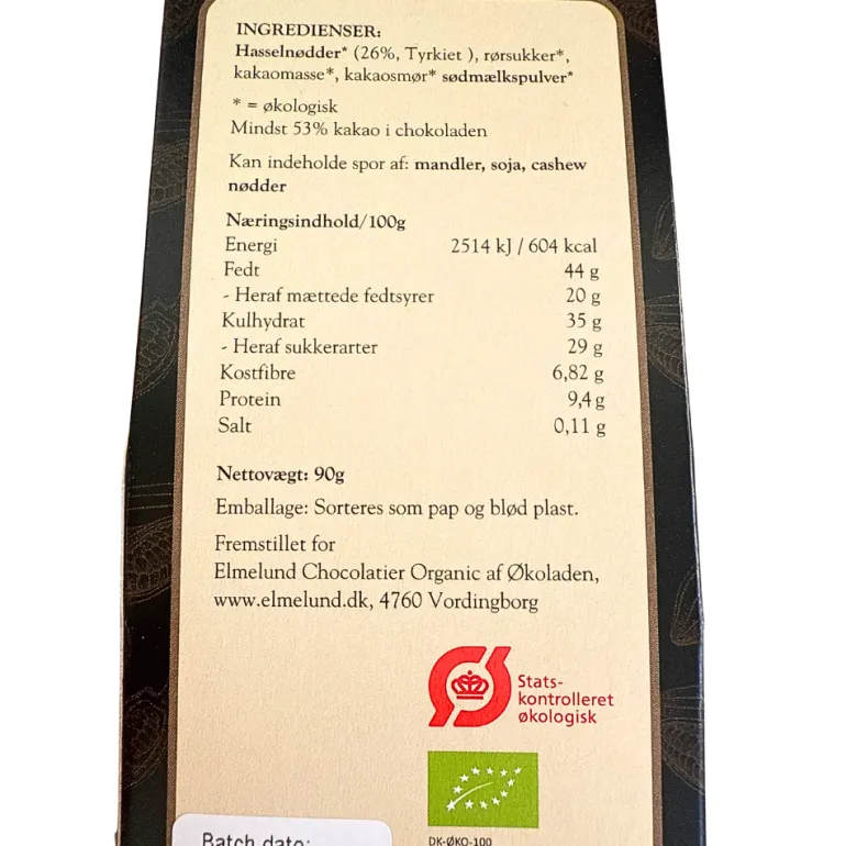 Elmelund dragé - Hasselnødder dark milk