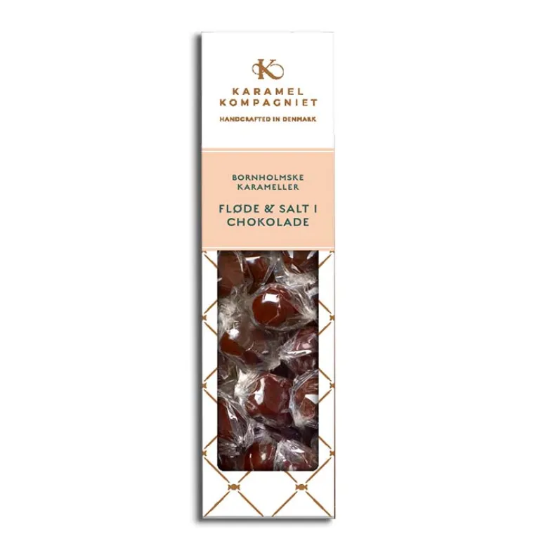 Fløde & Salt i mørk chokolade - Karamel Kompagniet
