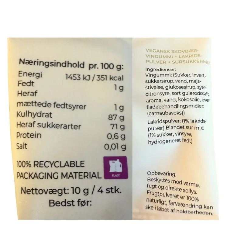 Flow Pack, Vingummi m. Syrlig skovbær & lakridspulver - Box The Original