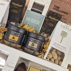 Gavekurv - Kæmpe 'god bedring' kurv med slik, chokolade og lækkerier