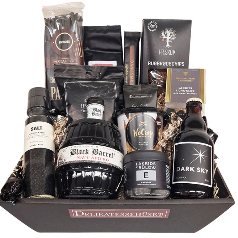Gavekurv - med Black Barrel, specialøl, kaffe & Chokolade