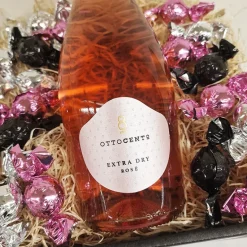 Gavekurv med Cava bobler og chokolade