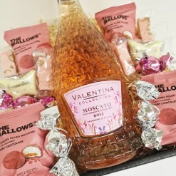 Gavekurv - med rosé bobler og luksus chokolade
