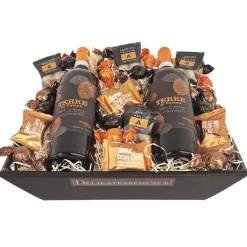 Gavekurv - med to flasker italiensk rødvin og luksus chokolade