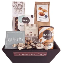 Gavekurv - send en 'God bedring'-gave med brødblanding, varm kakao & chokolade