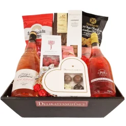 Gavekurv - sig 'tak' med en rosévin & søde lækkerier