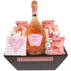 Gavekurv - 'TAK' med rosé bobler og luksus chokolade