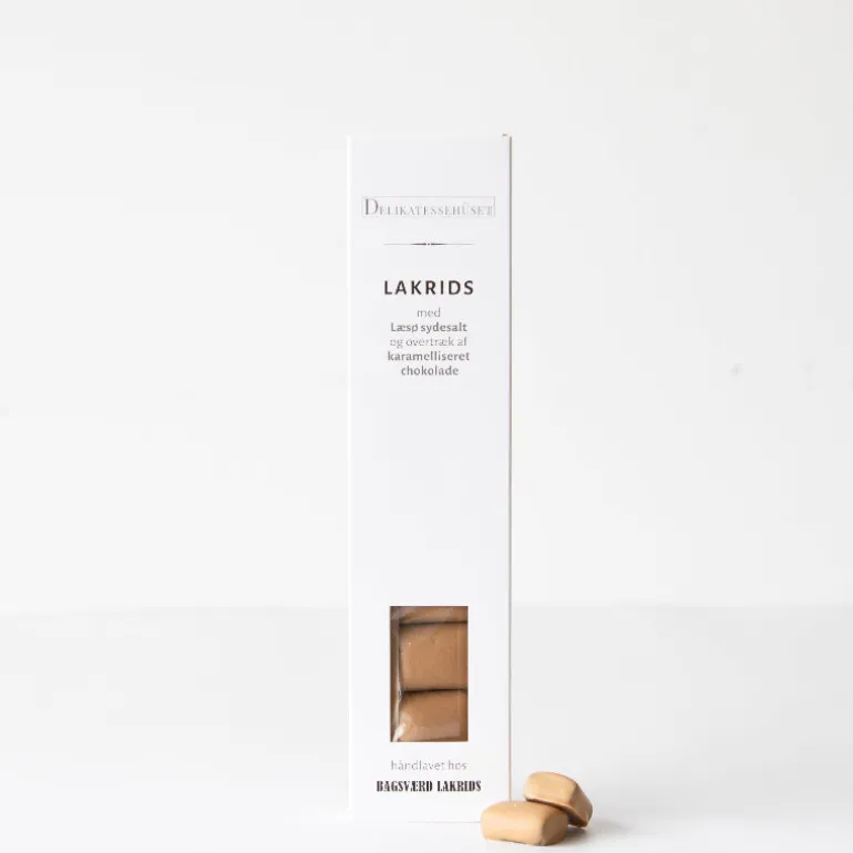 Gaveæske med lakrids med chokoladeovertræk fra Bagsværd Lakrids