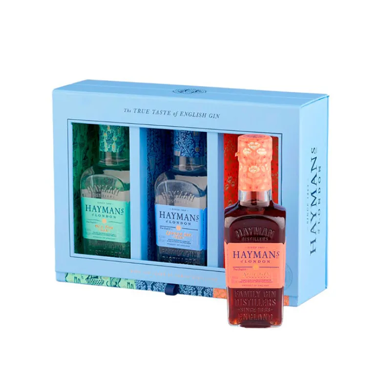 Gaveæske med tre slags Haymans Gin (3*20 cl)