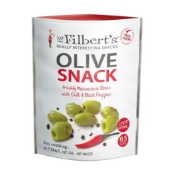 Grønne snack oliven m. Chili og Sort peber - Mr. Filberts