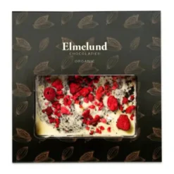 Hvid chokolade m. lakrids og hindbær - Elmelund
