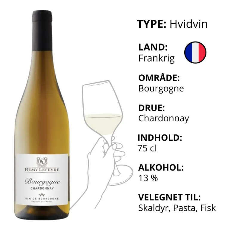 Hvidvin, Rémy Lefevre - Bourgogne Chardonnay (Frankrig)