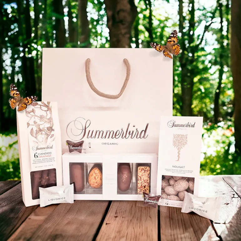It began with a Summerbird - gavepose med chokolade fra Summerbird