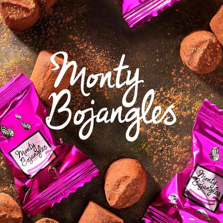 Julekalender med veganske chokoladetrøfler, Monty Bojangles