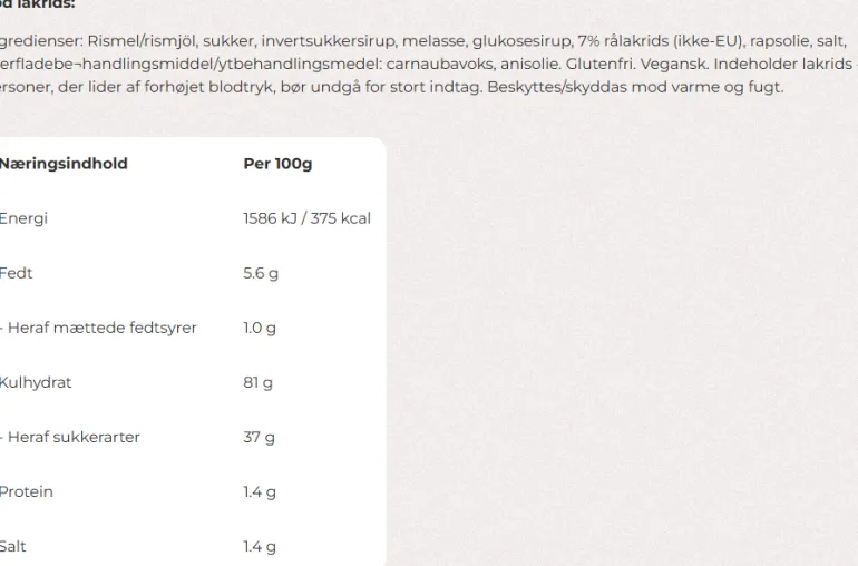 Lakrids by Bülow NO.1 – Sød lakrids