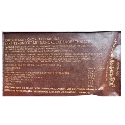 Lille pose med chokolade lakridskonfekt fra Hattesen's Konfektfabrik