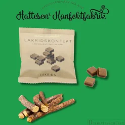Lille pose med lakridskonfekt fra Hattesen's Konfektfabrik