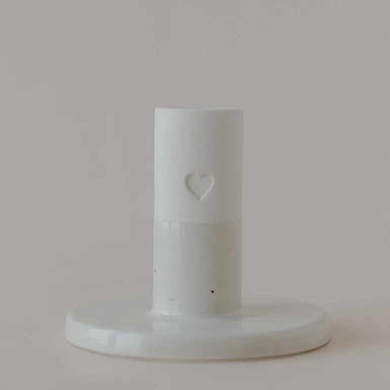 Lysestage 🖤 | Keramik | 7,5 cm høj
