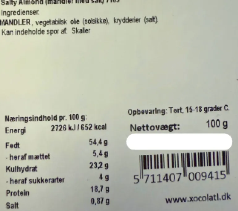Mandler med salt og pebersmag fra Xocolatl