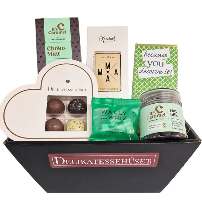 Mors dag gavekurv med forårslækkerier