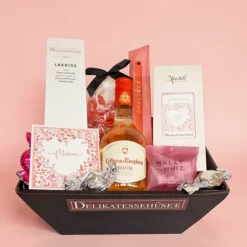 Mors dag gavekurv med Rosévin og lækkerier