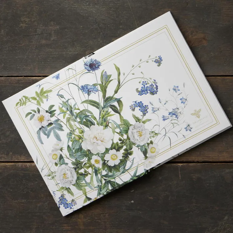 Notesbog | Indbundet | Blue Flower Garden