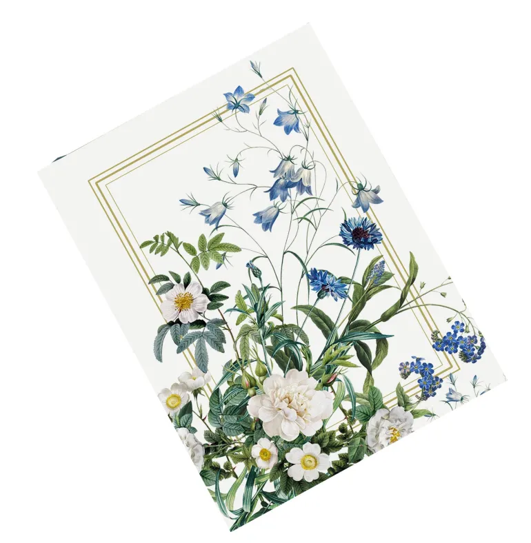 Notesbog | Indbundet | Blue Flower Garden