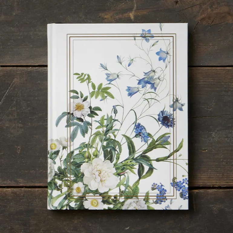Notesbog | Indbundet | Blue Flower Garden