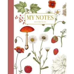 Noteshæfte | Rød blomst