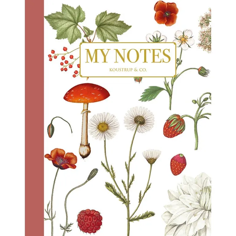 Noteshæfte | Rød blomst