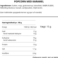 Popcorn med Karamel, No Crap Flowpack