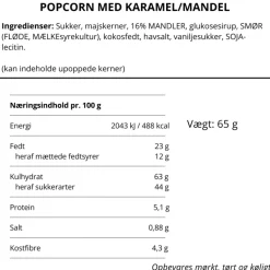 Popcorn med Mandel & Karamel, No Crap