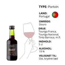 Portvin, Borges Ruby Porto - 5 cl