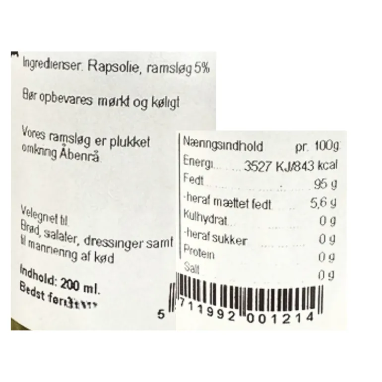 Ramsløg olie - Hr. Skov
